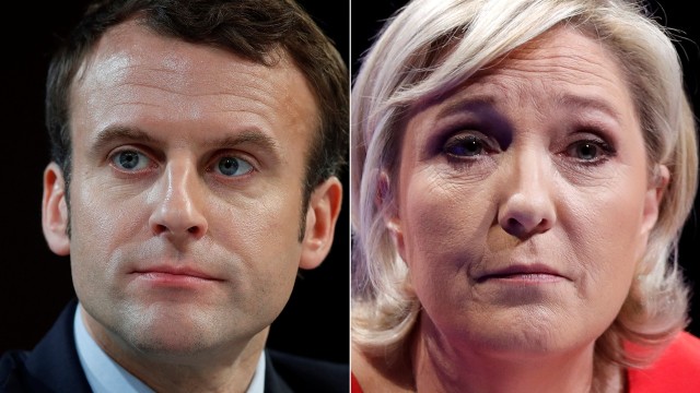 Macron dan Le Pen (Foto: REUTERS/Christian Hartmann)