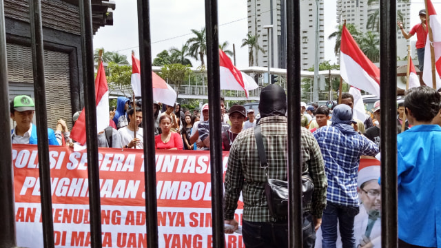 Demo Massa Mendesak Habib Rizieq Dipenjara (Foto: David Pratama/kumparan)