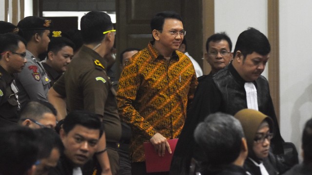 Sidang Pledoi Ahok (Foto: Indrianto Eko Suwarso/Antara)