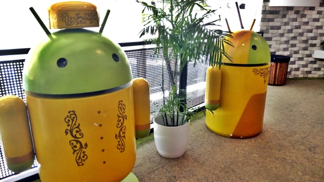 Patung Android di kantor Google Indonesia. (Foto: Jofie Yordan/kumparan)