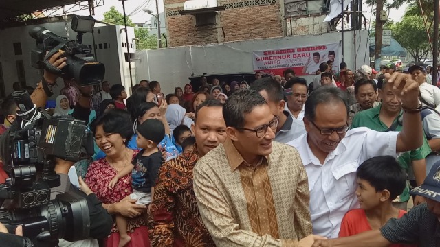 Sandi tiba di DPD Gerindra