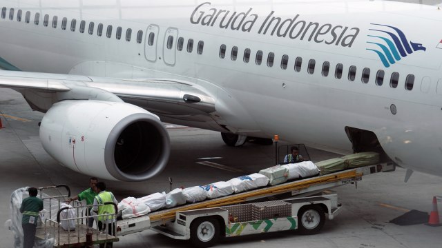 Garuda Indonesia di Terminal 3 Bandara Soetta. Foto: Aditia Noviansyah/kumparan