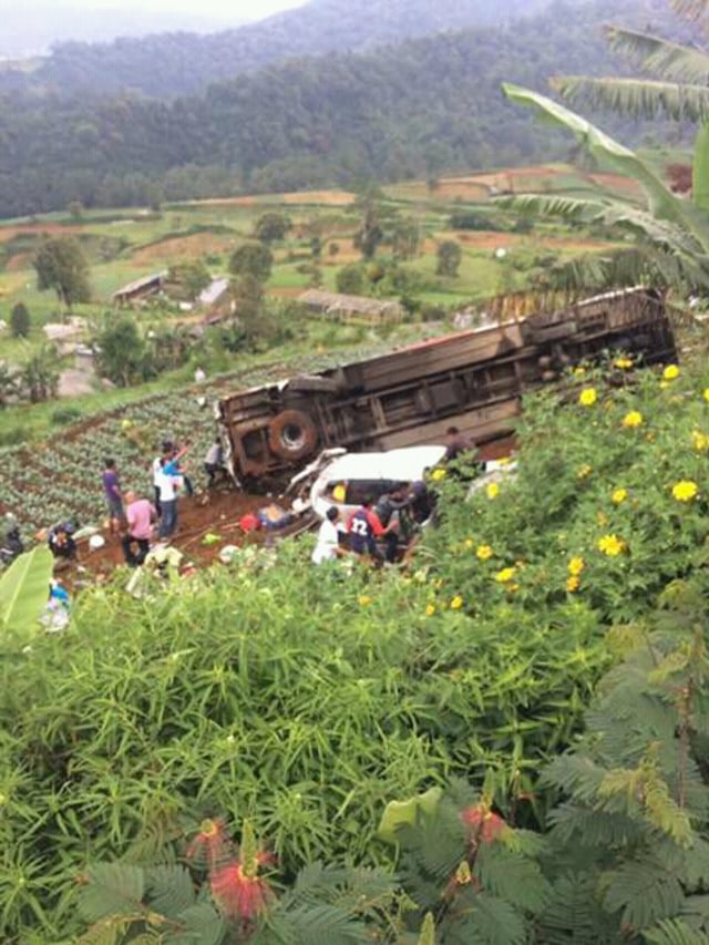 Kecelakaan maut di Ciloto. (Foto: Dok. Istimewa)