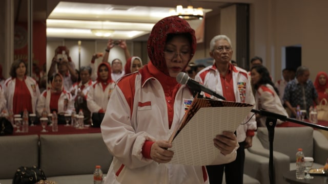 Bu Tutut di Kirab Remaja Nasional (Foto: Syarifah Sa'diyah/kumparan)