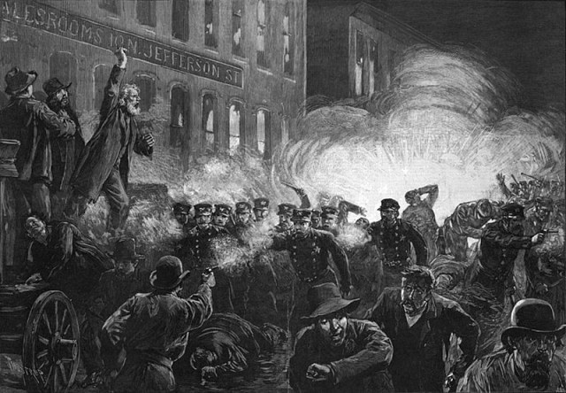 Hari buruh pertama di Chicago tahun 1886. (Foto: Commons Wikimedia)