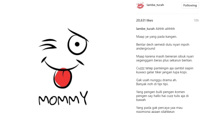 Mommy Akun Instagram Lambe Turah (Foto: Instagram/@lambe_turah)