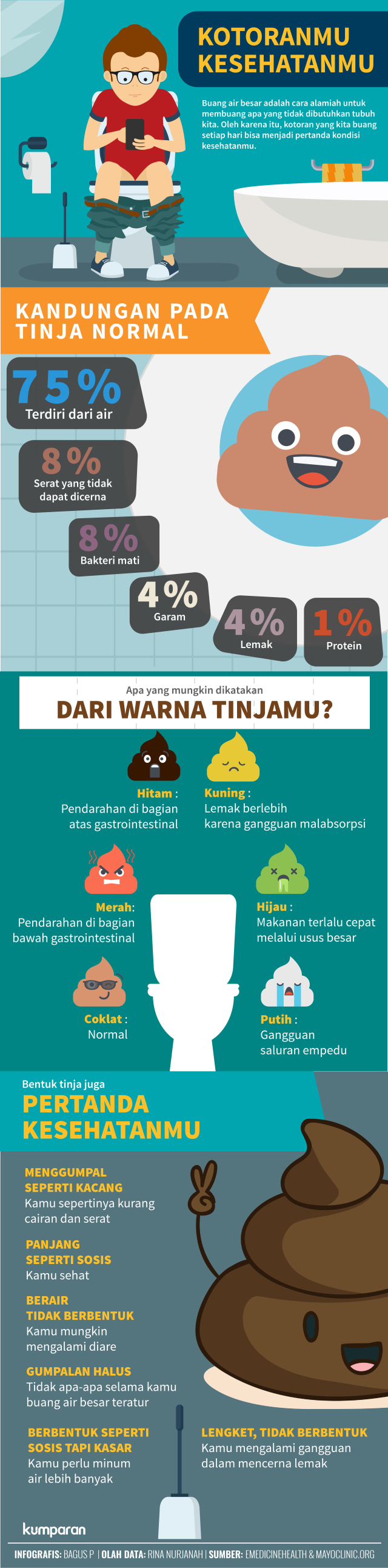 Infografis Tinja dan Kesehatan (Foto: Bagus Permadi/kumparan)