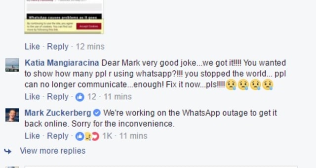 Mark Zuckerberg respons keluhan pengguna (Foto: Facebook Mark Zuckerberg)