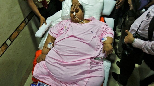 Eman Ahmed, perempuan Mesir pengidap obesitas (Foto: REUTERS/Shailesh Andrade)