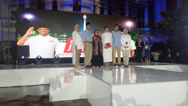 Acara kemenangan Anies-Sandi (Foto: Wandha Nur/kumparan)