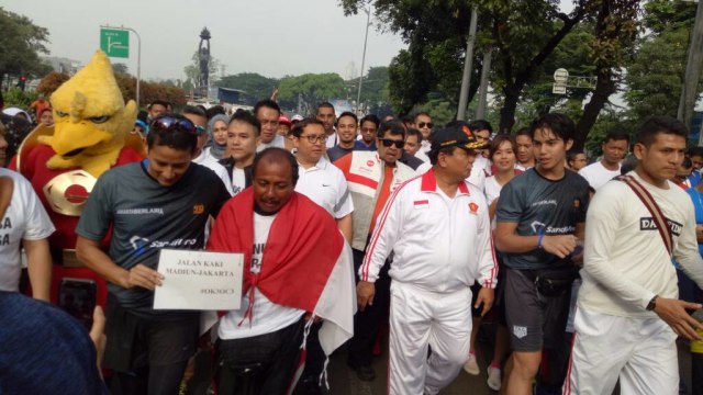 Perayaan kemenangan Sandiaga Uno di CFD. (Foto: Amanaturrosyidah/kumparan)