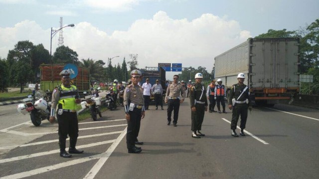 Razia gabungan Polres Bogor, PM, dan Dishub (Foto: Dok. Satlantas Polres Bogor)