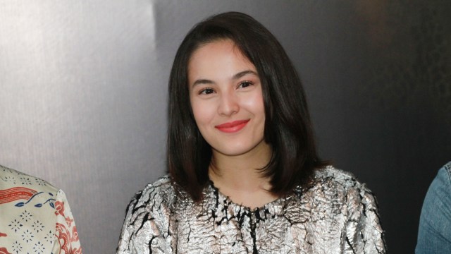 Chelsea Islan di konpers Ayat-ayat Cinta 2 (Foto: Munady)