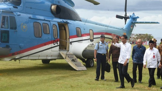 Presiden Jokowi di Halmahera Tengah. (Foto:  Biro Pers, Media, dan Informasi Sekretariat Presiden)