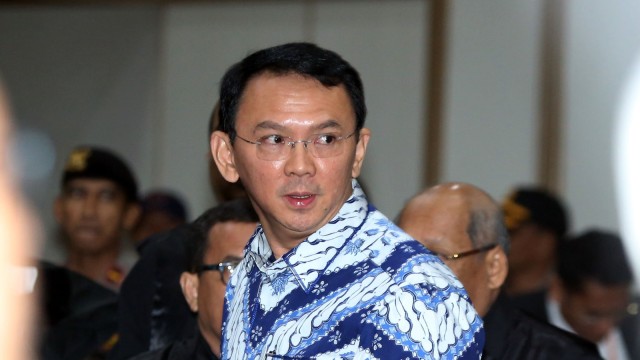 Ahok dalam sidang pembacaan vonis. (Foto: Isra Triansyah/POOL)