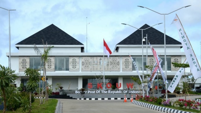 Jokowi meresmikan Pos Lintas Batas Papua Foto:  Biro Pers, Media, dan Informasi Sekretariat Presiden