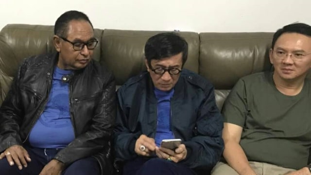 Ahok dan Yasonna Laoly di Rutan Cipinang. (Foto: Istimewa)