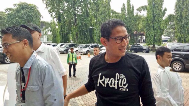 Sandiaga Uno di acara Pesta Wirausaha (Foto: Nadia Riso/kumparan)