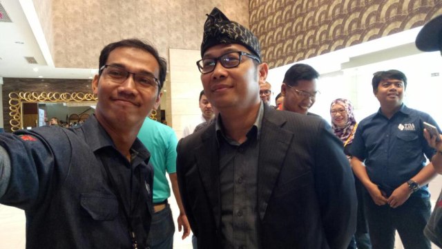 Orang mirip Ridwan Kamil di acara Sandi (Foto: Nadia Riso/kumparan)