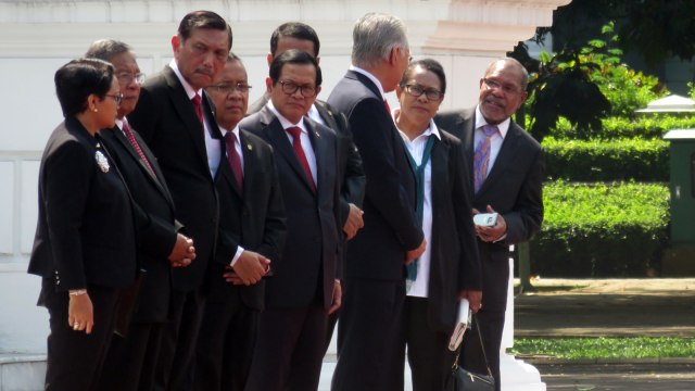 Para Menteri menrima Presiden Bachelet di istana. (Foto: Yudhistira Amran Saleh/kumparan)