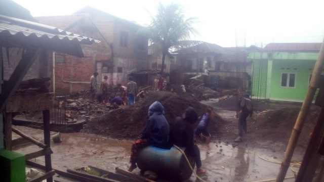 Lokasi ditemukan lorong di Ponpes Al-Fatah (Foto: Dok. Polres Bogor)