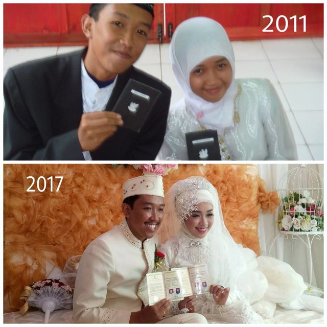 Fadly dan Fatiha saat melangsungkan pernikahan. (Foto: Facebook: Daeng Fadly Soumena)