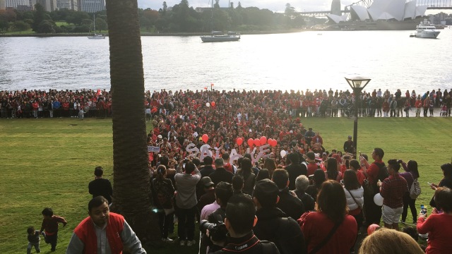 Aksi Damai #SydneyForAhok. (Foto: Dok. Bening Putri Wardani/pembaca kumparan)