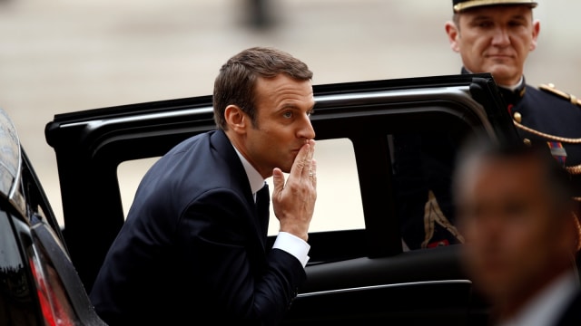 Emmanuel Macron, Presiden Prancis. (Foto: REUTERS/Yoan Valat/Pool)