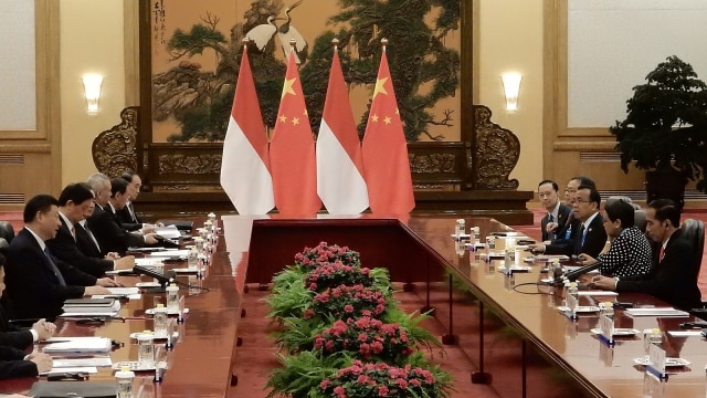 Pertemuan Bilateral Indonesia dan China. (Foto: Antara/Bayu Prasetyo)