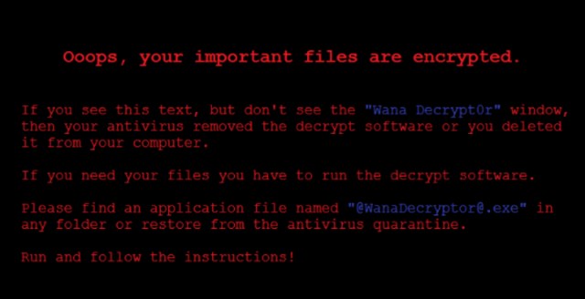 Wallpaper komputer yang terinfeksi WannaCry. (Foto: Kaspersky)