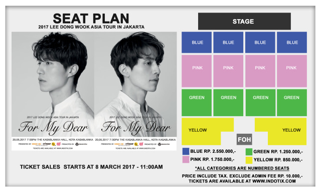 Seatplan fan meeting Lee Dong Wook. (Foto: Dok. Mecima Pro)