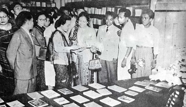 Sukarno dan keluarga di Pekan Buku Indonesia (Foto: Koleksi digital Perpusnas)