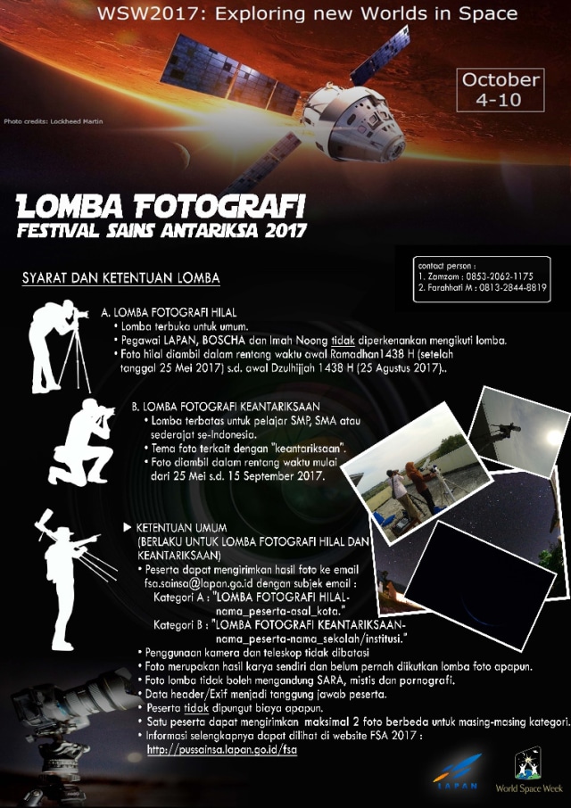 Lomba Fotografi Hilal dan Keantariksaaan. (Foto: Dok. LAPAN)