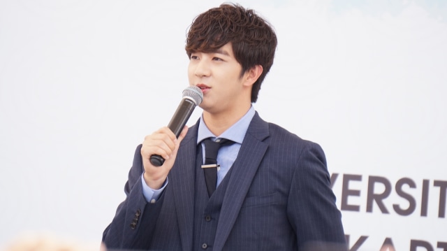 Penyanyi K-Pop Thunder di K-Food Fest Jakarta. (Foto: Niken Nurani/kumparan)