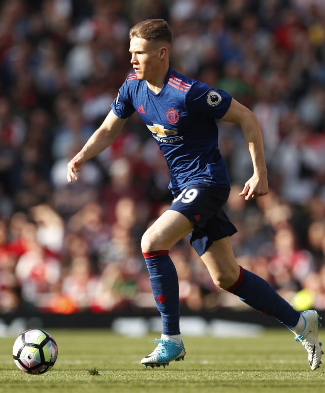 Scott McTominay pemain belia Man. United. (Foto: Reuters/John Sibley)