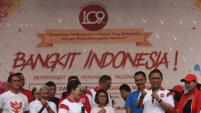 Rudiantara di acara Bangkit Indonesia (Foto: ANTARA FOTO/Akbar Nugroho Gumay)