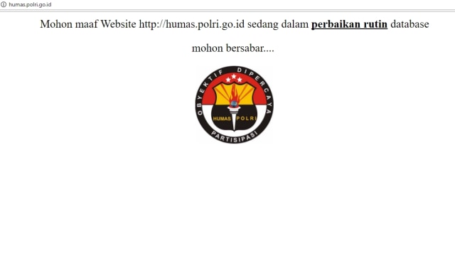 Mabes Polri: Website Humas Kami dalam Perbaikan, Bukan Diretas (252067)