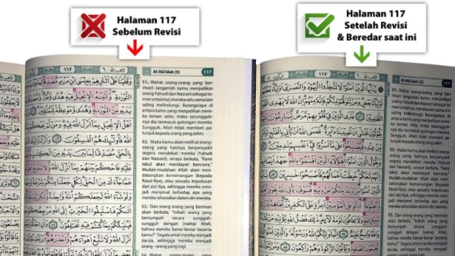 Alquran salah cetak. (Foto: Kemenag.go.id)