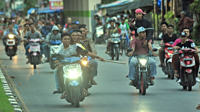 Ilustrasi geng motor di Padang, Sumatera Barat Foto: ANTARA FOTO/Iggoy el Fitra