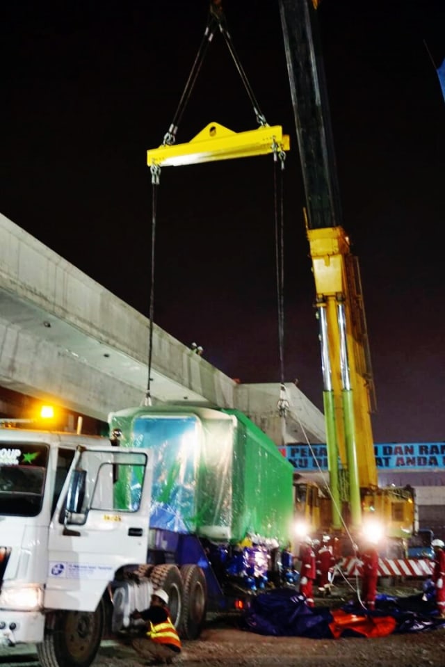 Gerbong Skytrain tiba di Bandara Soetta (Foto: Dok. AP II)