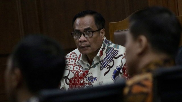 Andi Narogong dalam sidang e-KTP (Foto: Fanny Kusumawardhani/kumparan)