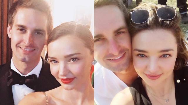 Miranda Kerr dan Evan Spiegel. (Foto: Instagram @mirandakerr)