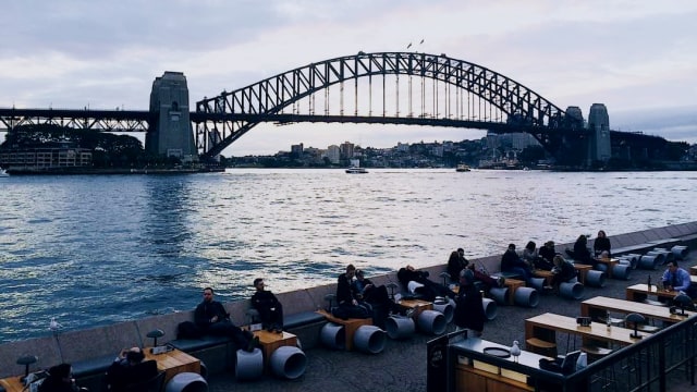 Senja di Harbour Bridge, Sydney (Foto: Dok. Pribadi)