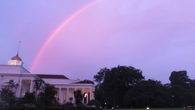 Pelangi di Istana Bogor  (Foto: Yudhistira Amran/kumparan)