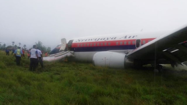 Pesawat Sriwijaya Air Tergelincir di Manokwari (Foto: Dok. Istimewa)