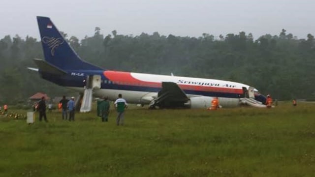 Pesawat Sriwijaya Air Tergelincir di Manokwari (Foto: Dok. Istimewa)