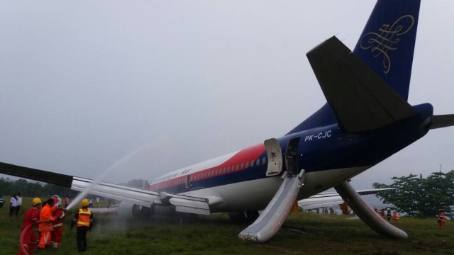 Pesawat Sriwijaya Air Tergelincir di Manokwari (Foto: Dok. Istimewa)