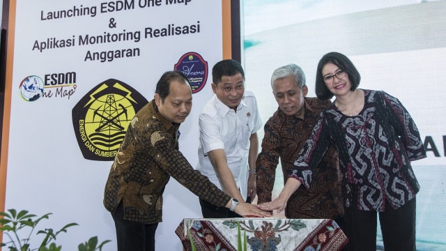 Launching ESDM One Map & Aplikasi (Foto:  ANTARA FOTO/Aprillio Akbar)