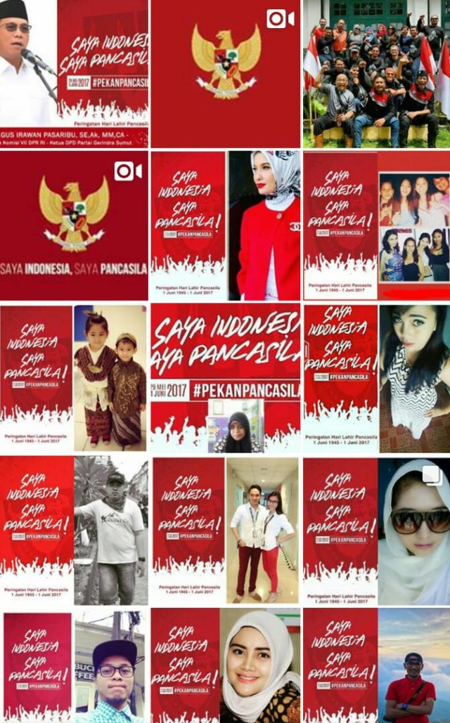 #SayaPancasila di Instagram (Foto: Instagram)