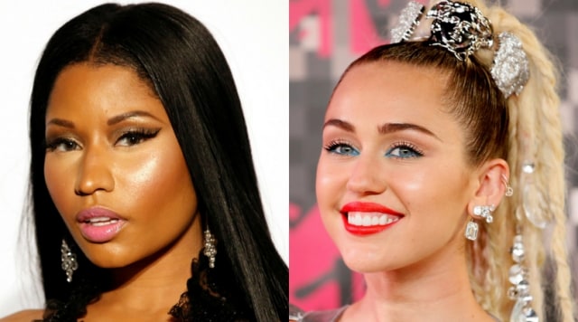 Nicki Minaj dan Miley Cyrus (Foto: REUTERS/Danny Moloshok/REUTERS/Stephane Mahe )